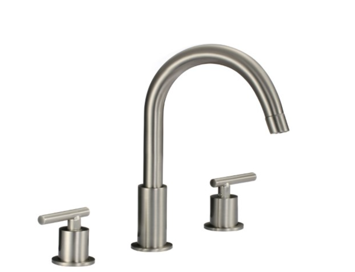 8' Widespread 2-Handle Bathroom faucet in Brush Nickel