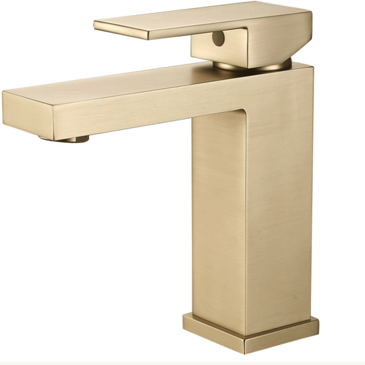 Single Handle Bathroom faucet Brushed Gold