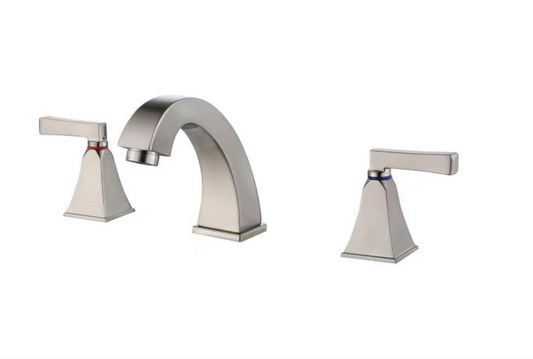 3 Holes Bathroom faucet Brushed Nickel