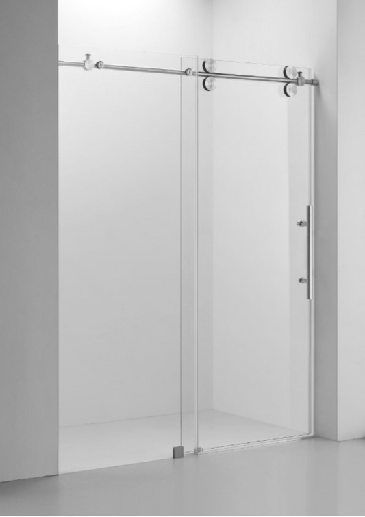 GLASS FRAMELESS SHOWER DOOR CHROME