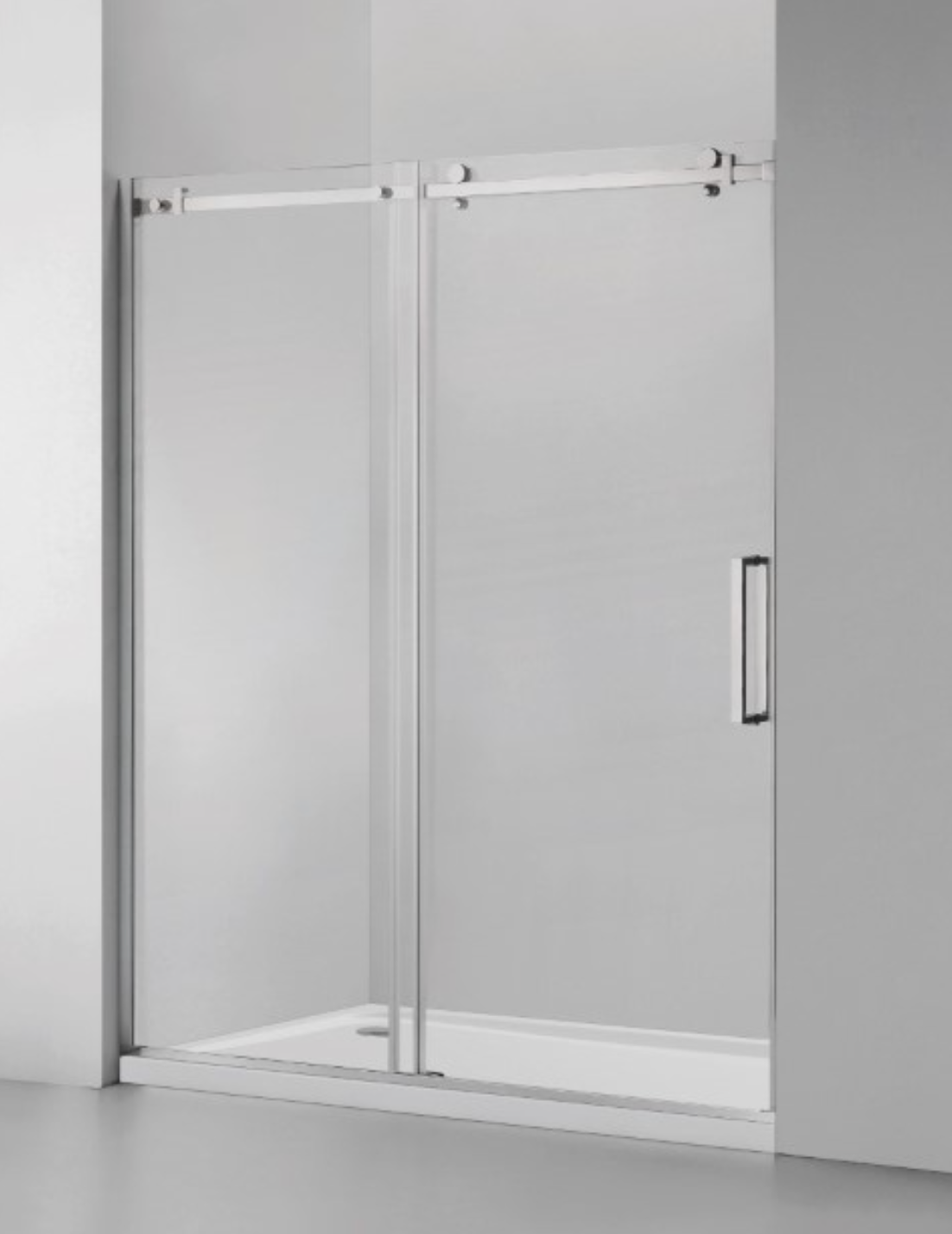 GLASS FRAMELESS SHOWER DOOR CHROME