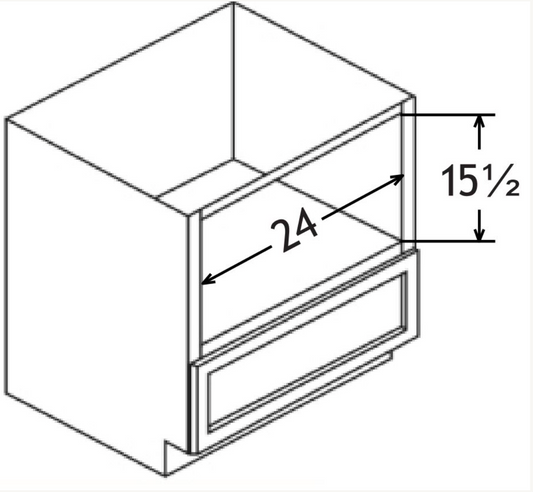 BASE BUILT IN MICROWAVE CABINET 27'